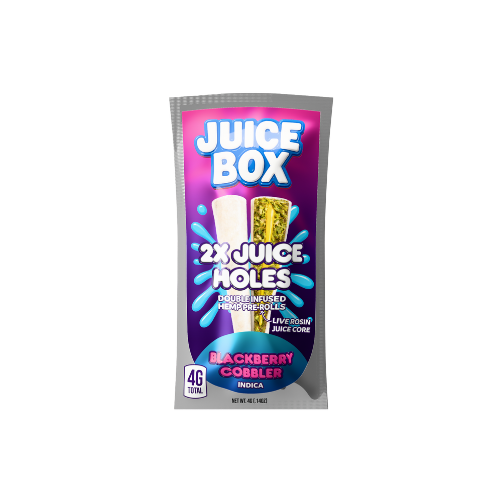 Juice Holes | 2x 2G Double Infused Hemp Pre Rolls | Blackberry Cobbler