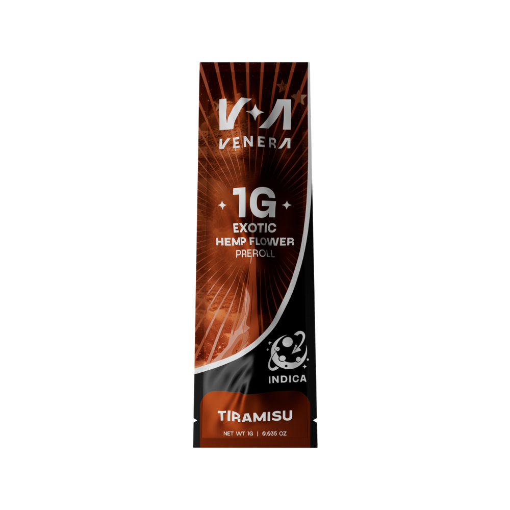 1g Exotic Hemp Flower Preroll - Tiramisu
