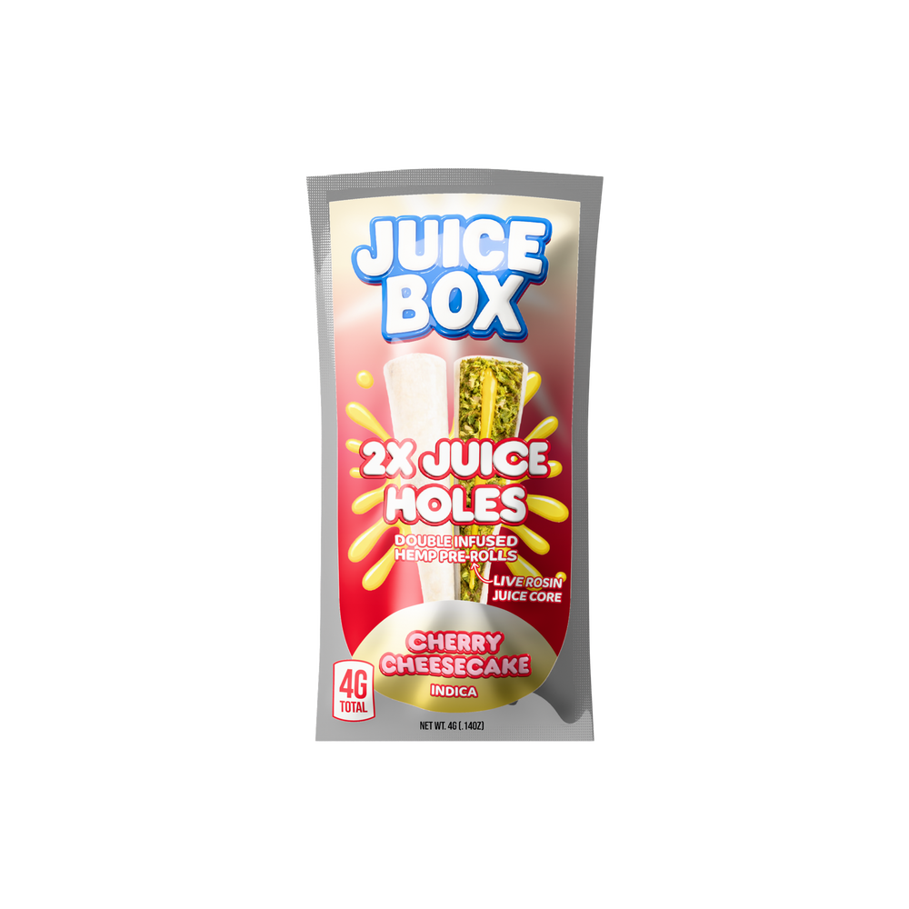 Juice Holes | 2x 2G Double Infused Hemp Pre Rolls | Cherry Cheesecake