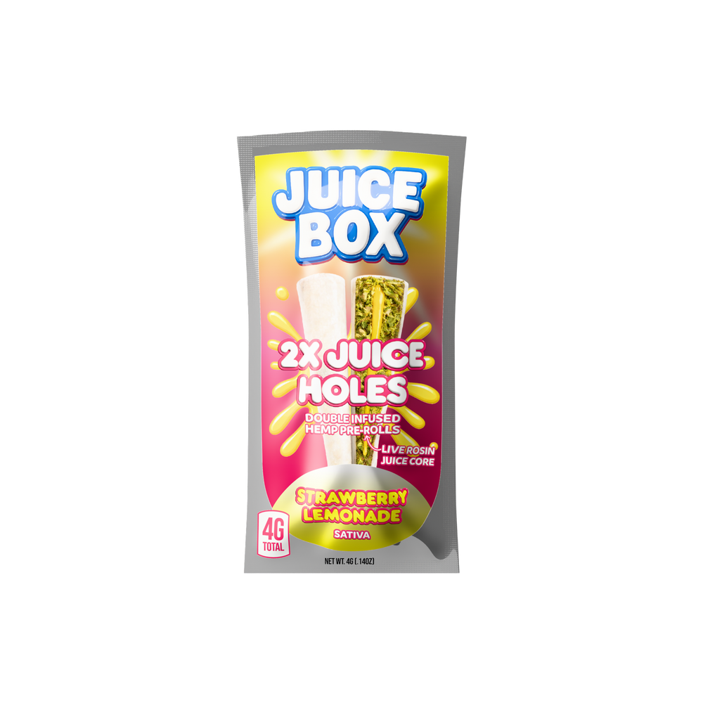 Juice Holes | 2x 2G Double Infused Hemp Pre Rolls | Strawberry Lemonade