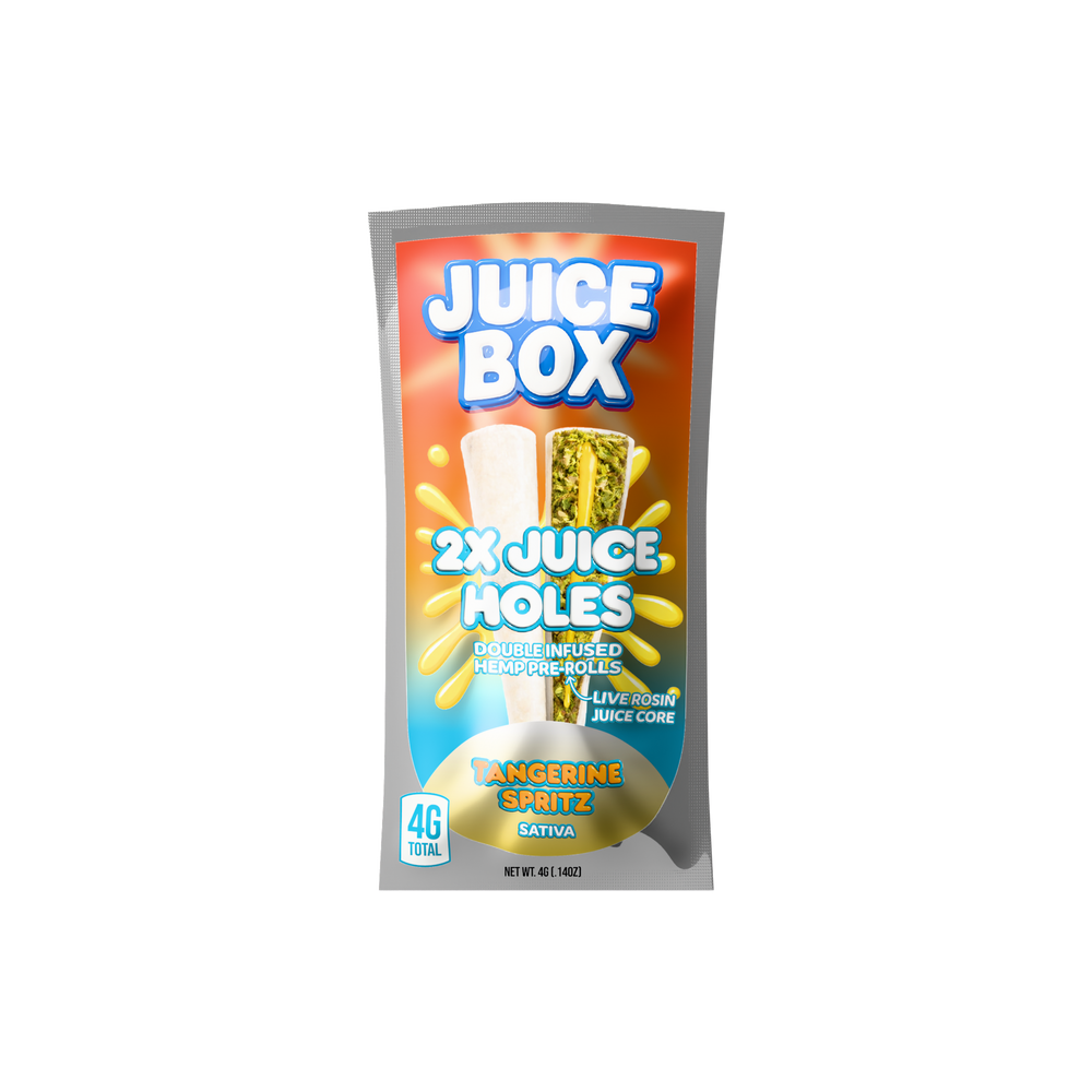 Juice Holes | 2x 2G Double Infused Hemp Pre Rolls | Tangerine Spritz