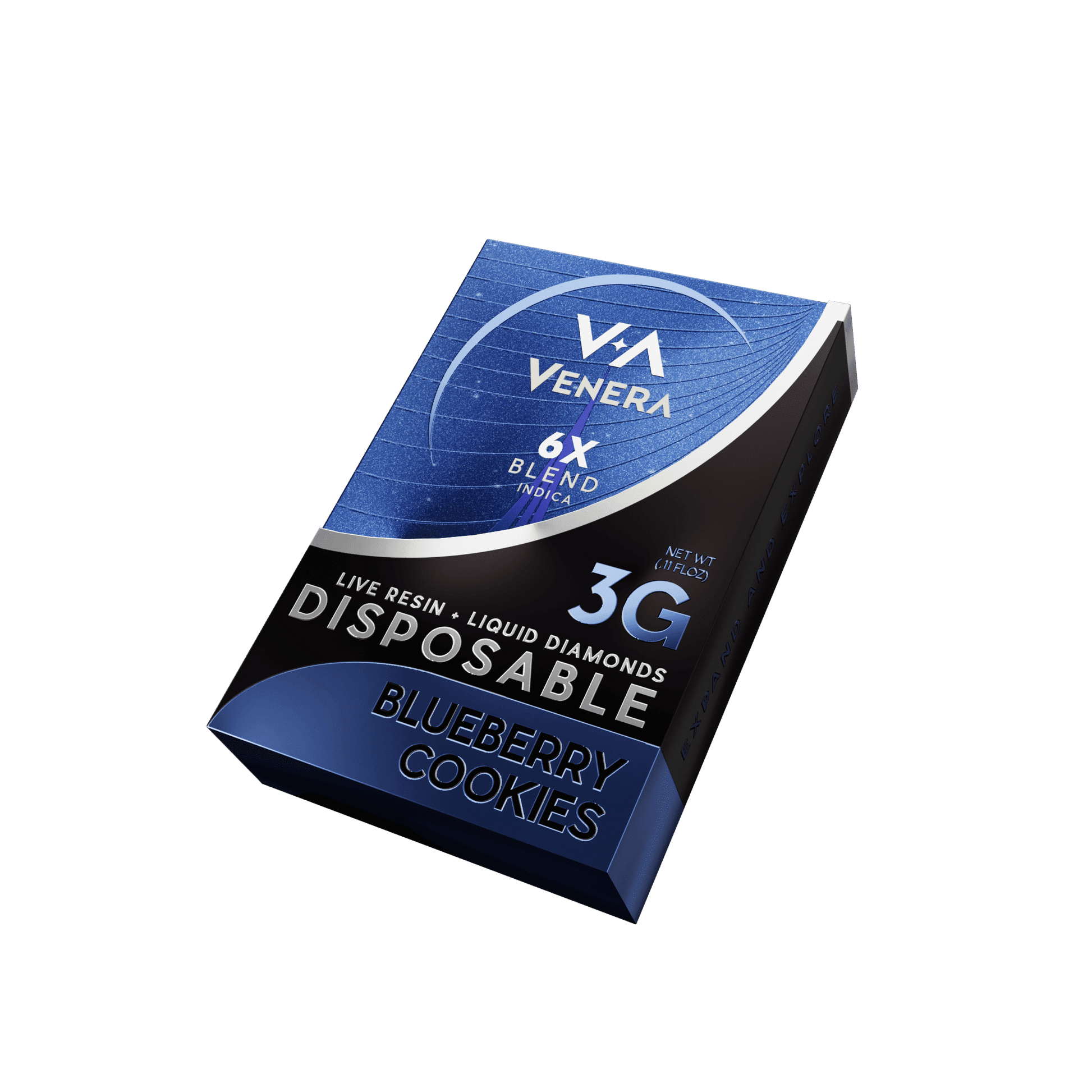 Live Resin + Liquid Diamonds 3g Disposable – BlueBerry Cookies Sativa Venera