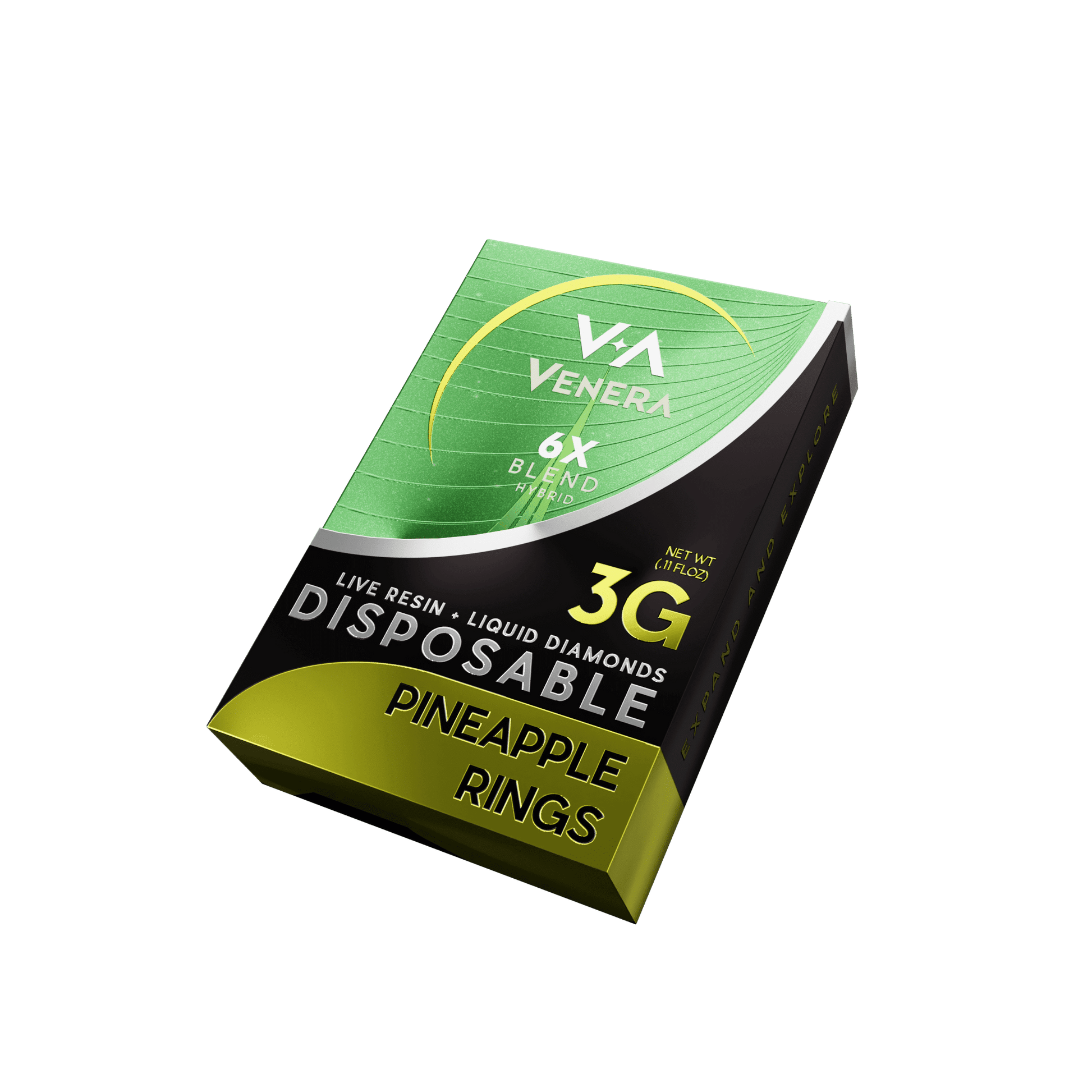 Live Resin + Liquid Diamonds 3g Disposable – Pineapple rings (Sativa) Venera