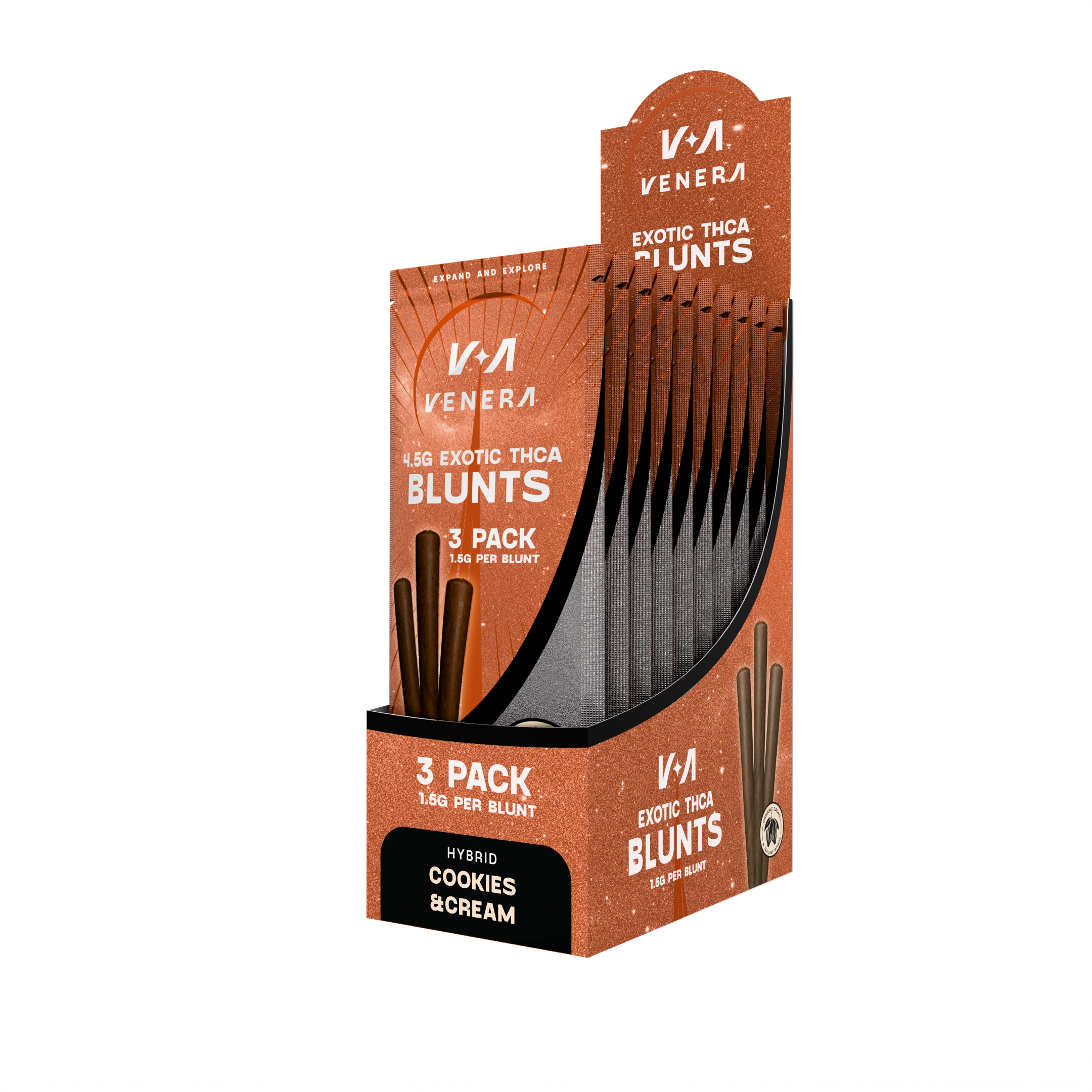 3 Pack THCA Blunts - Cookies & Cream