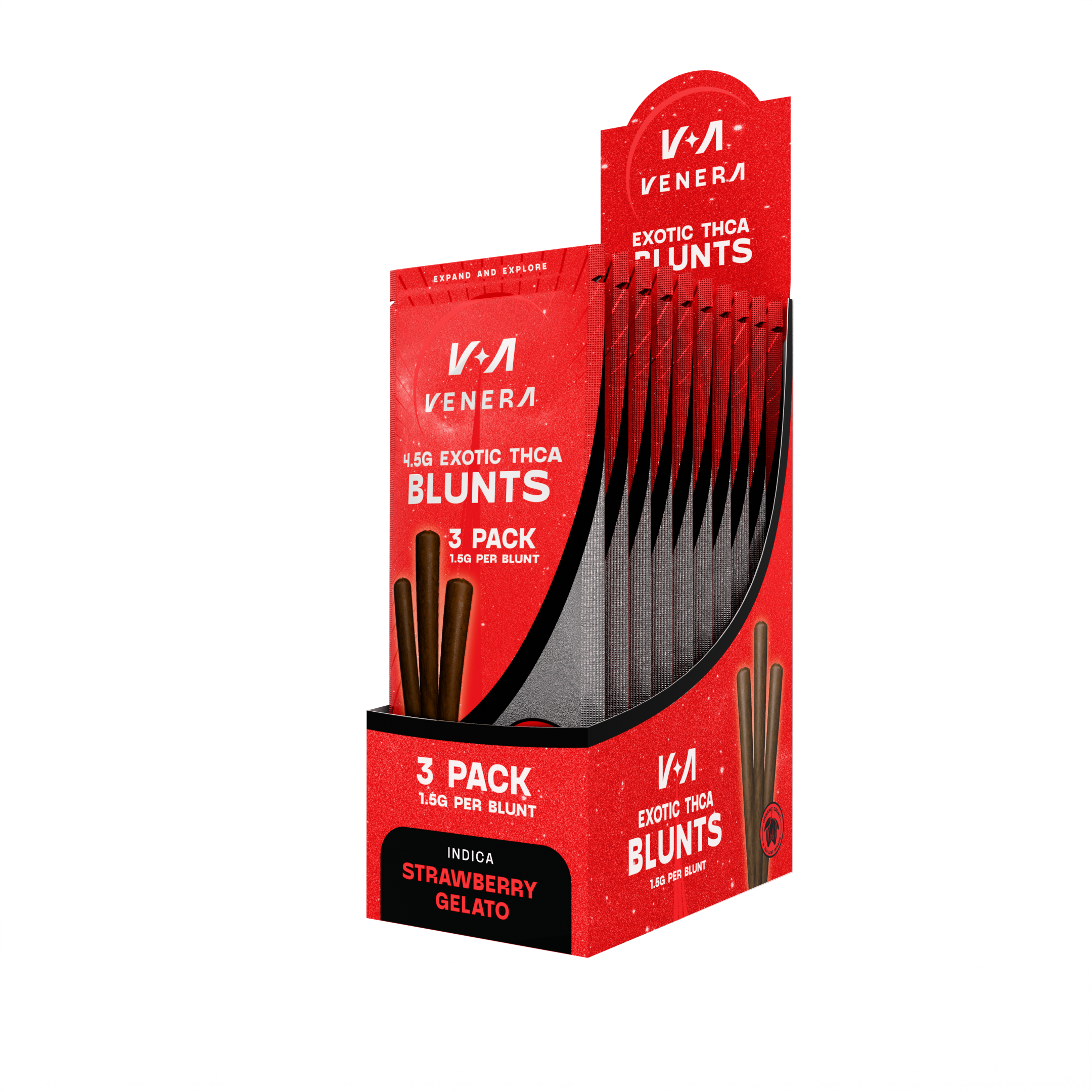 3 Pack THCA Blunts - Strawberry Gelato