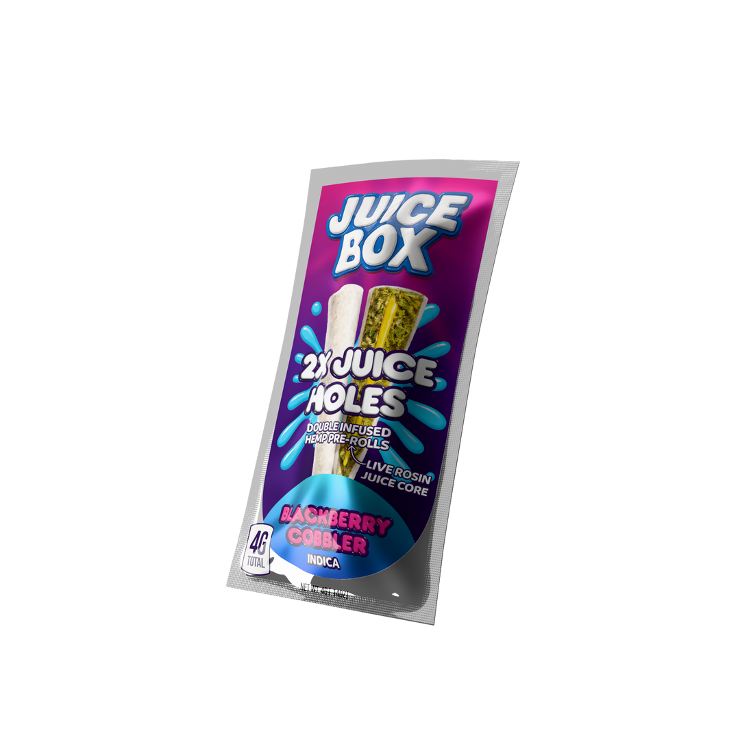 Juice Holes | 2x 2G Double Infused Hemp Pre Rolls | Blackberry Cobbler