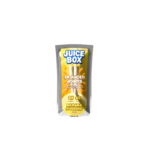Juice Joints | 2x 1.5G Diamond Infused Hemp Pre Rolls | Banana Pudding