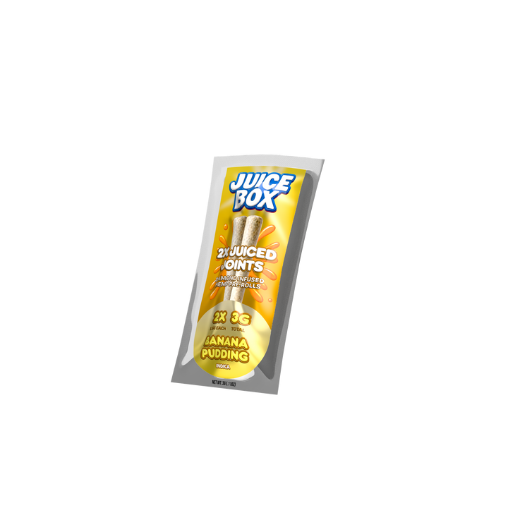Juice Joints | 2x 1.5G Diamond Infused Hemp Pre Rolls | Banana Pudding
