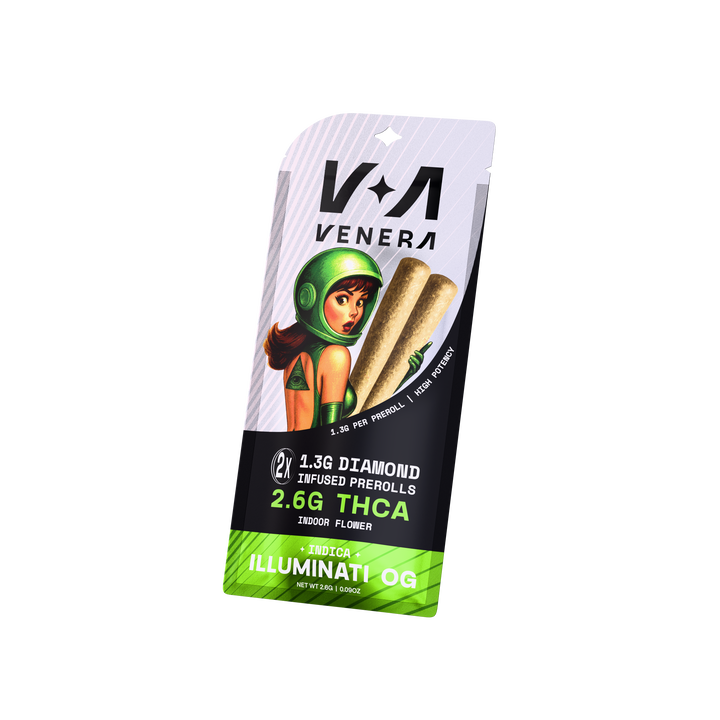 2.6g Infused THCa 2 Pack Prerolls - Illuminati OG