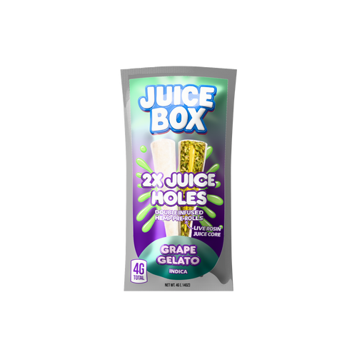 Juice Holes | 2x 2G Double Infused Hemp Pre Rolls | Grape Gelato