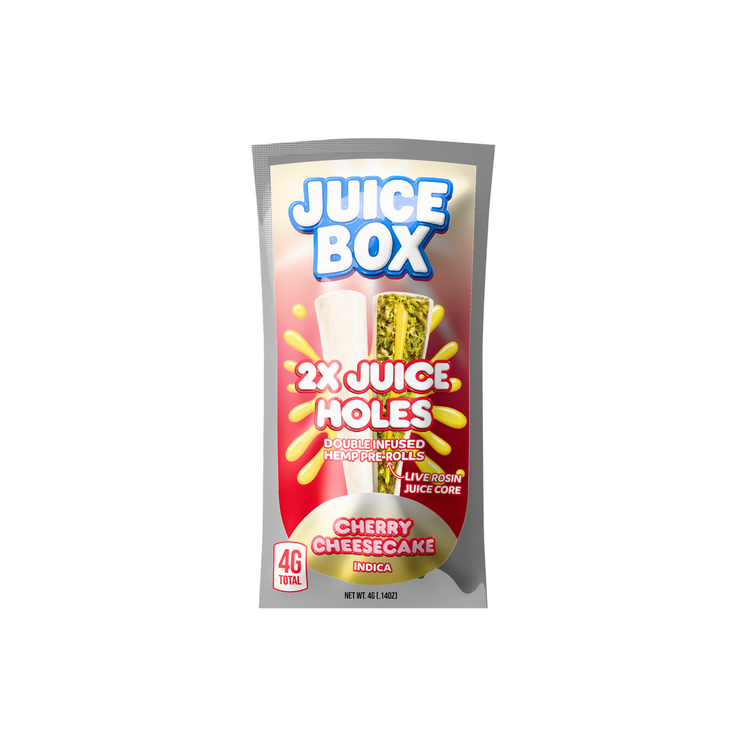 Juice Holes | 2x 2G Double Infused Hemp Pre Rolls | Cherry Cheesecake