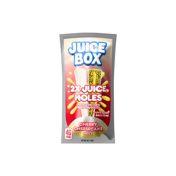 Juice Holes | 2x 2G Double Infused Hemp Pre Rolls | Cherry Cheesecake