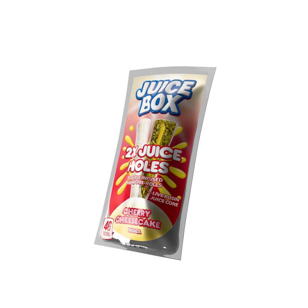 Juice Holes | 2x 2G Double Infused Hemp Pre Rolls | Cherry Cheesecake
