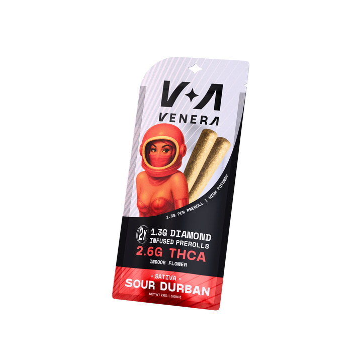 2.6g Infused THCa 2 Pack Prerolls - Sour Durban