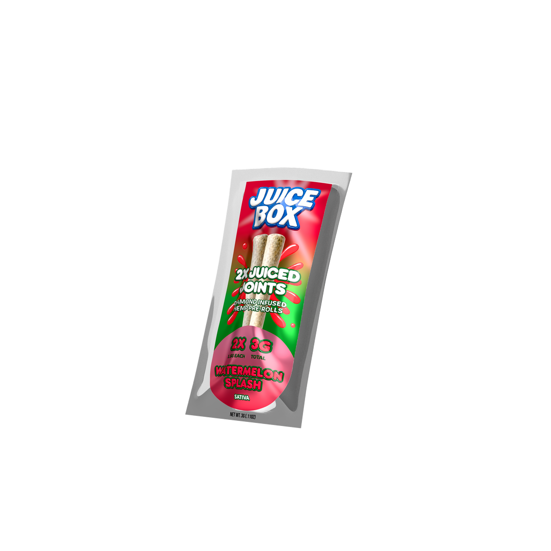 Juice Joints | 2x 1.5G Diamond Infused Hemp Pre Rolls | Watermelon Splash