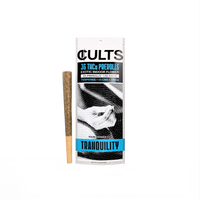 CULTS 3G THCa prerolls 2-pack Tranquility with one pre-rolled joint, cannabis product