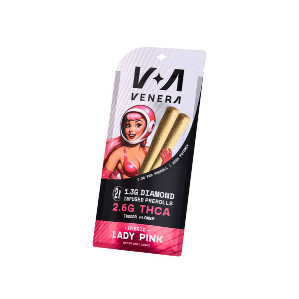 2.6g Infused THCa 2 Pack Prerolls - Lady Pink