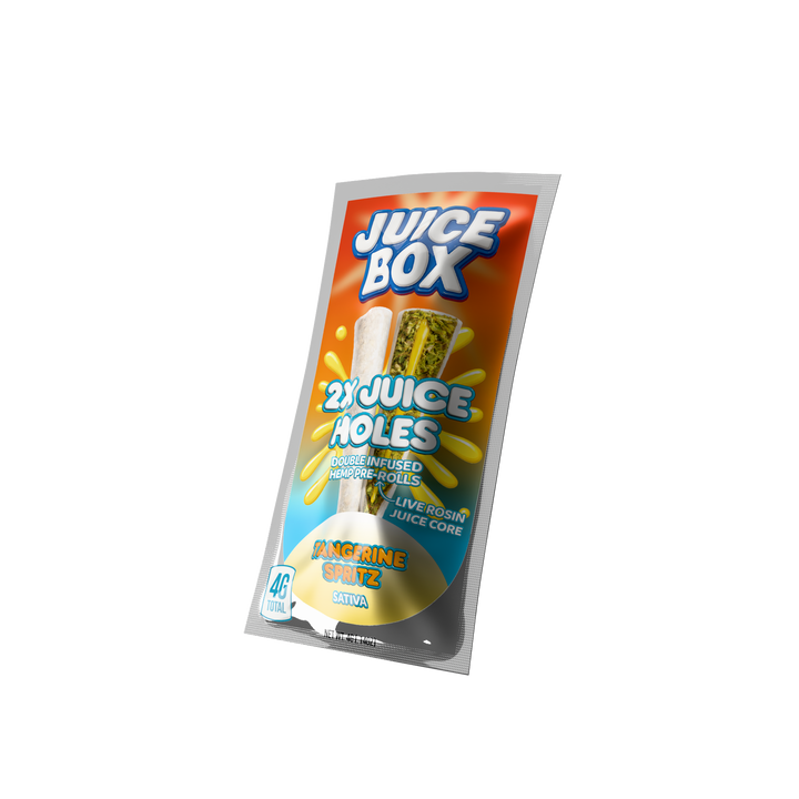 Juice Holes | 2x 2G Double Infused Hemp Pre Rolls | Tangerine Spritz