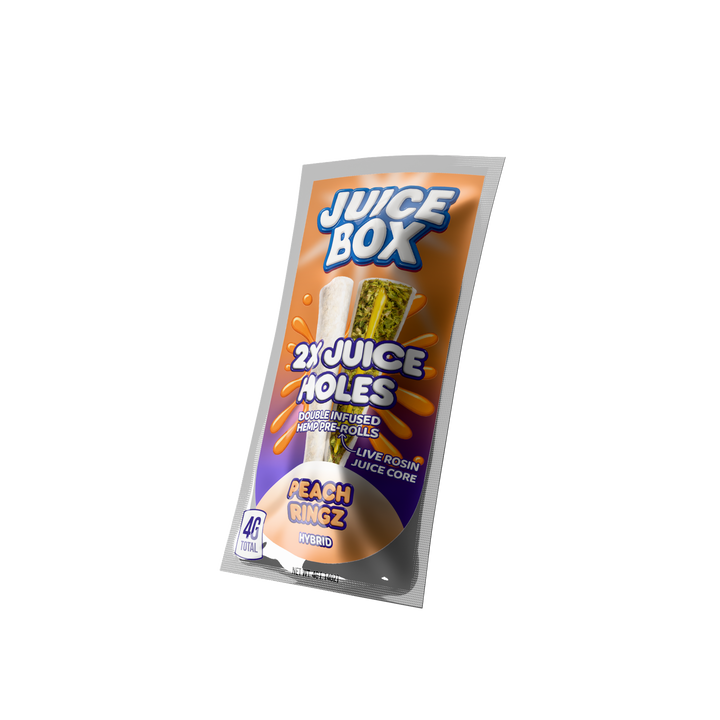 Juice Holes | 2x 2G Double Infused Hemp Pre Rolls | Peach Ringz