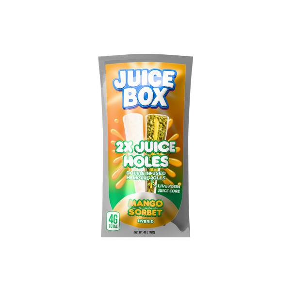 Juice Holes | 2x 2G Double Infused Hemp Pre Rolls | Mango Sorbet