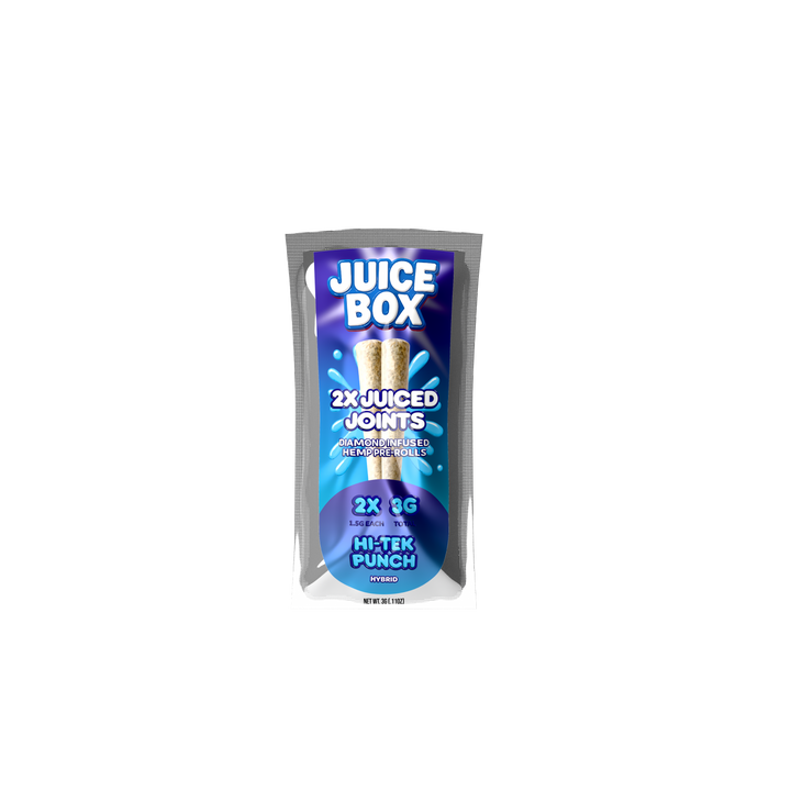 Juice Joints | 2x 1.5G Diamond Infused Hemp Pre Rolls | Fruit Punch