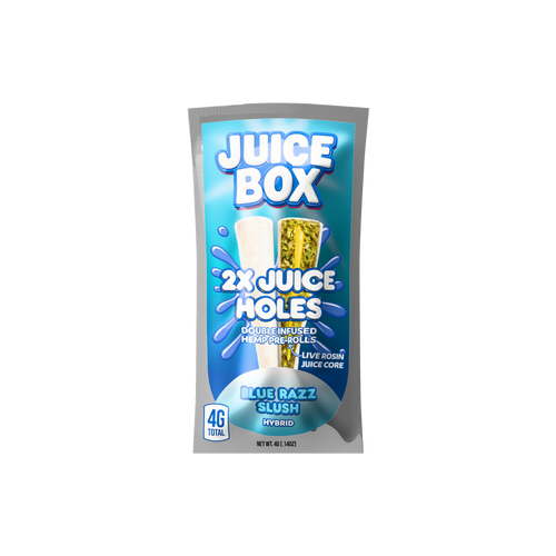Juice Holes | 2x 2G Double Infused Hemp Pre Rolls | Blue Razz Slush