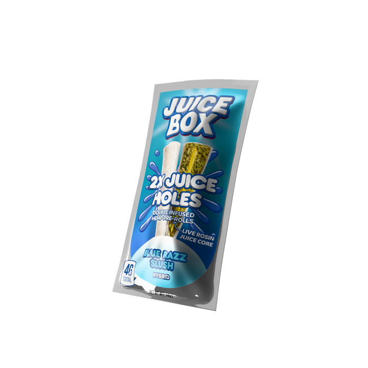 Juice Holes | 2x 2G Double Infused Hemp Pre Rolls | Blue Razz Slush