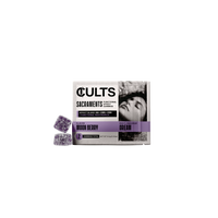 CULTS Sacraments Dream Moon Berry gummies pack with two purple gummies, sleep aid supplement