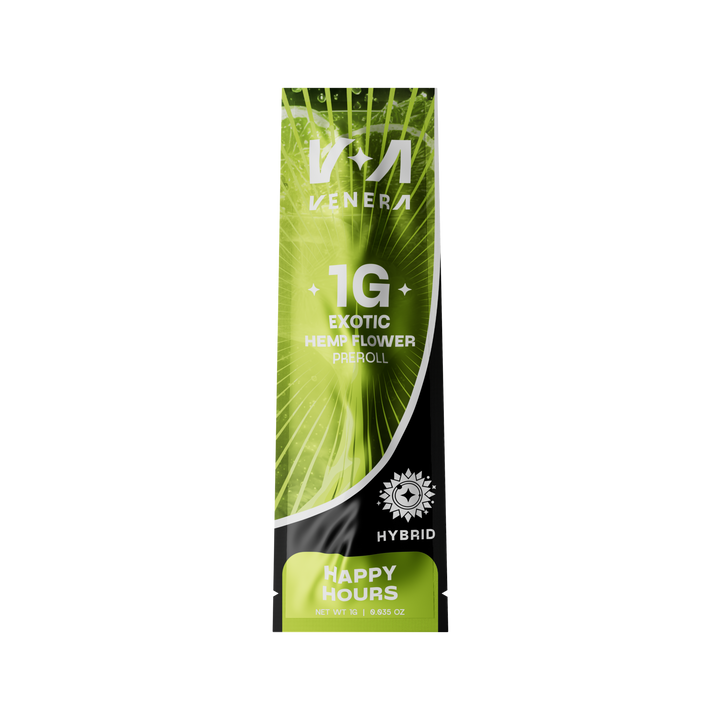 1g Exotic Hemp Flower Preroll - Happy Hours