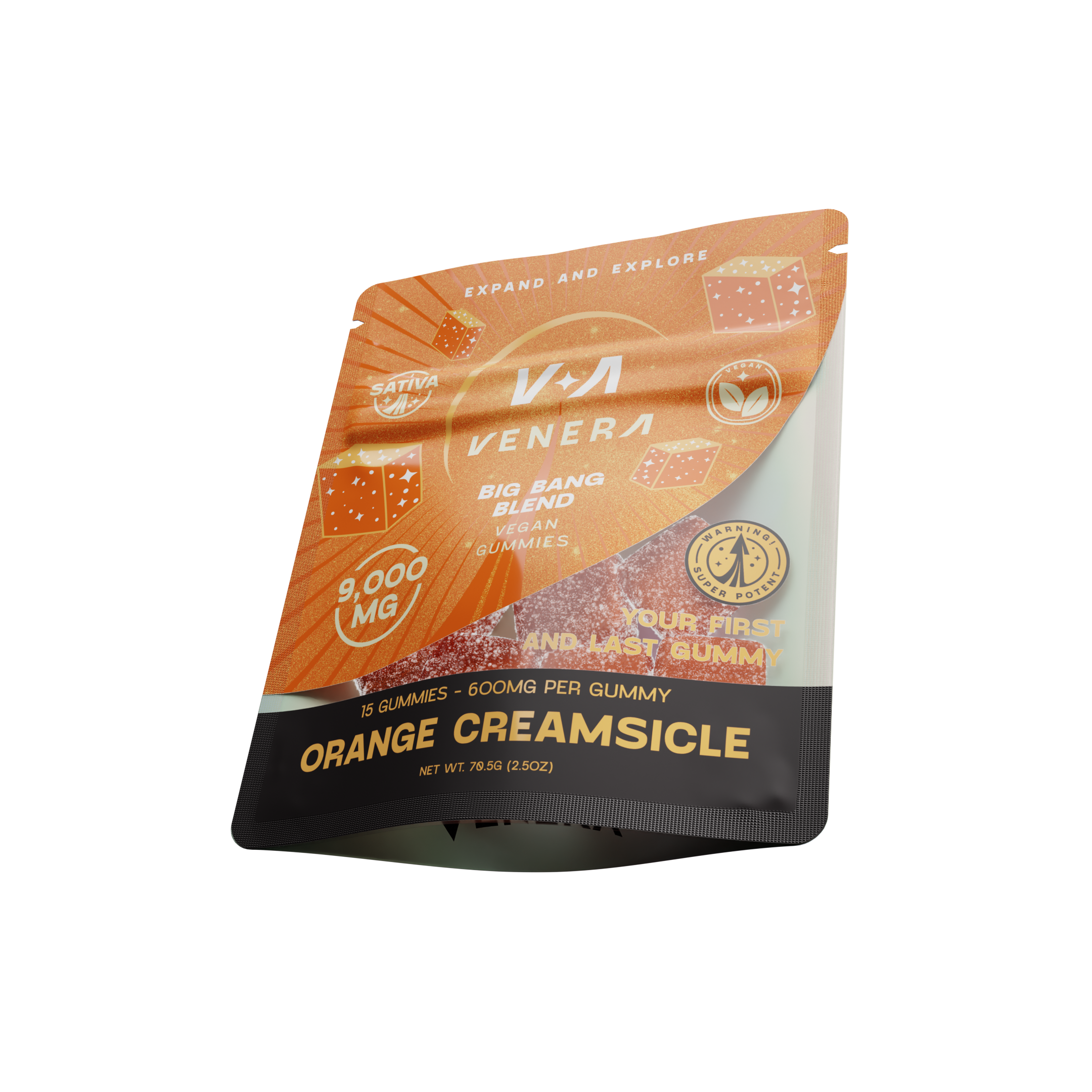 D9 THCP + THCA Gummies - Orange Creamsicle