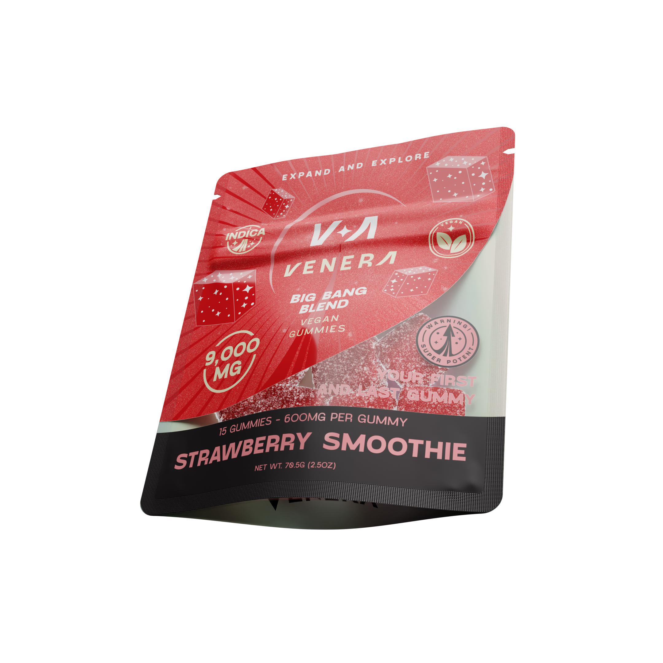 D9 THCP + THCA Gummies - Strawberry Smoothie