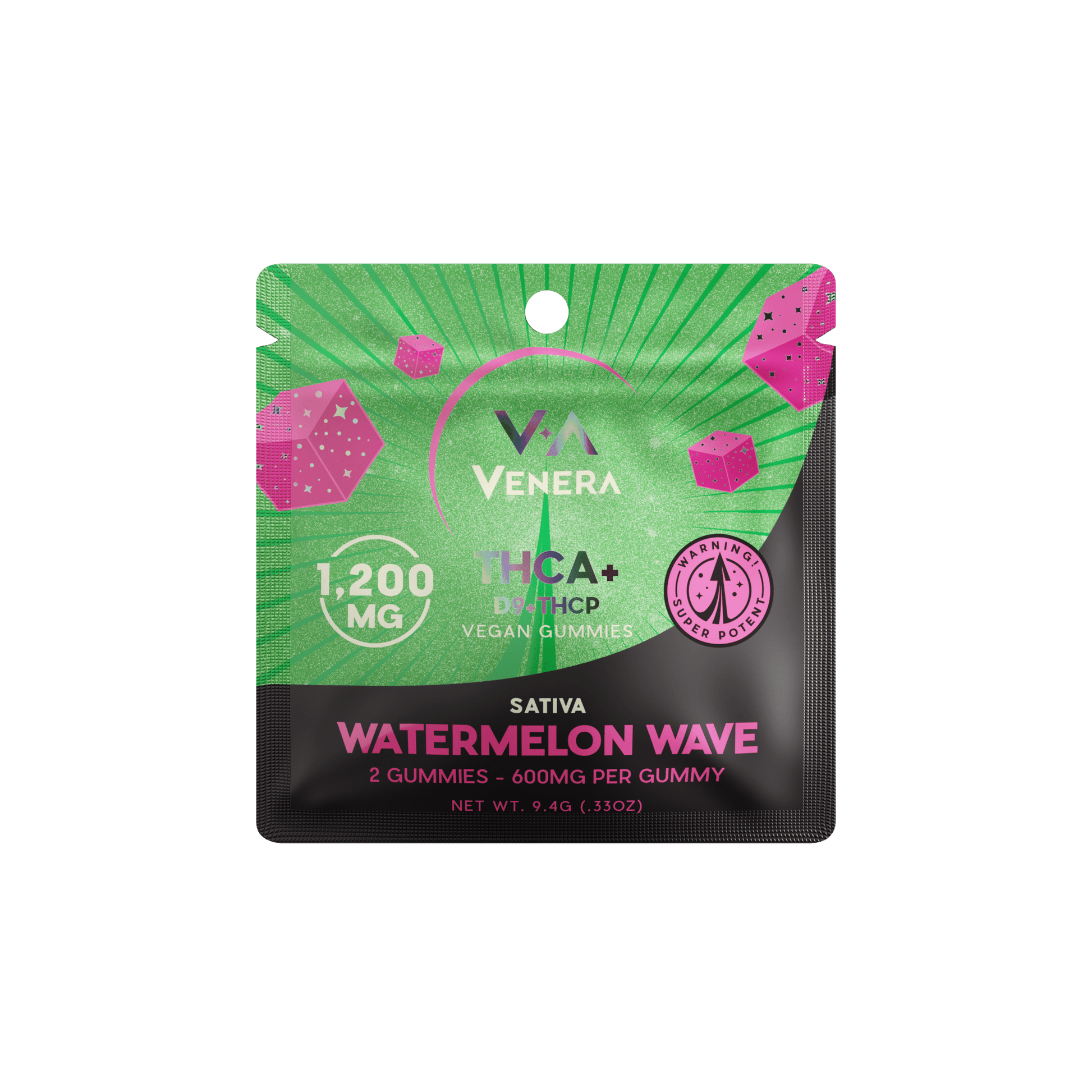 D9 THCP + THCA Gummies - Watermelon Wave - 2ct