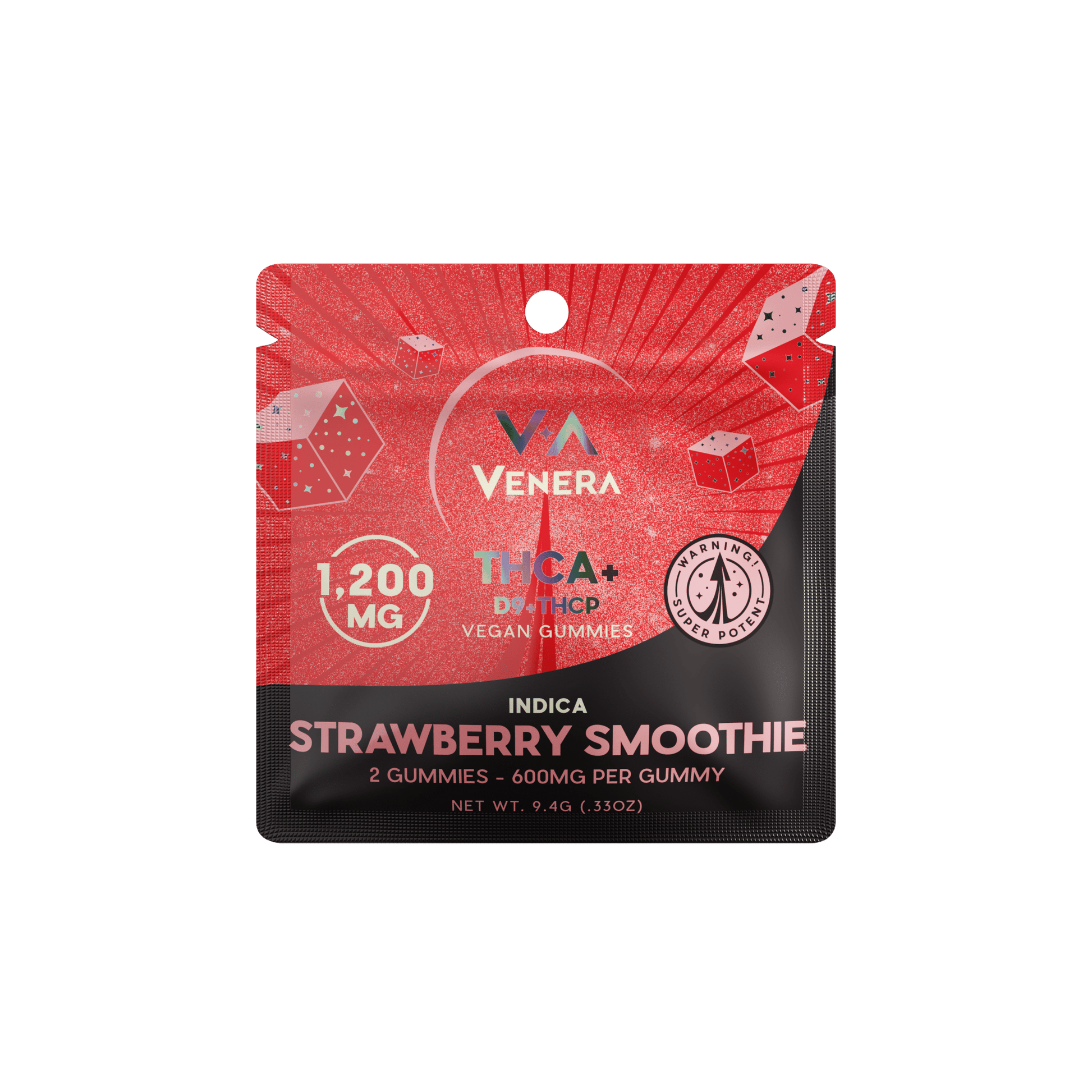 D9 THCP + THCA Gummies - Strawberry Smoothie - 2ct