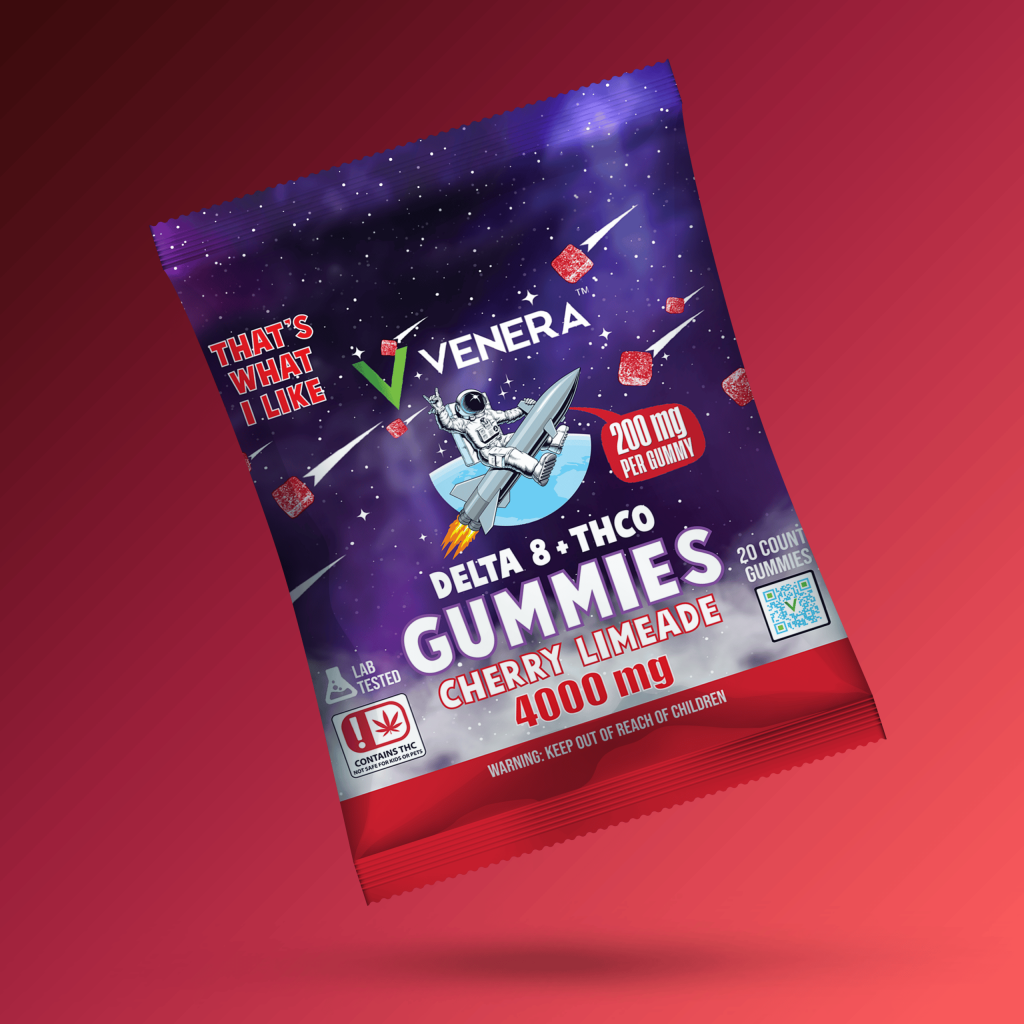 Delta 8 + THCO – VEGAN Gummies – 4000MG – CHERRY LIMEADE